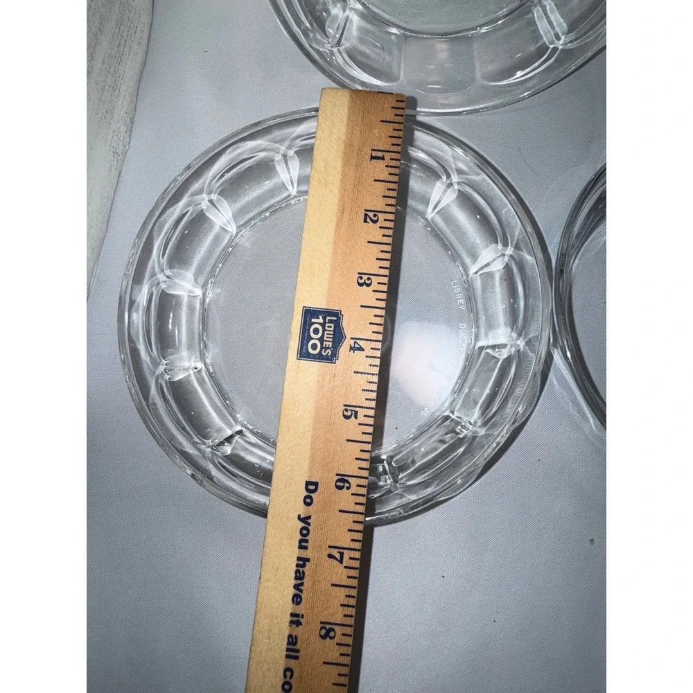 Libbey Duratuff‎ Clear Glass Paneled Bowls Set of 5 Dessert Salad 6 Inch 15588